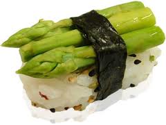 Asparagus sushi