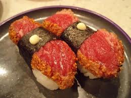 Beef sushi