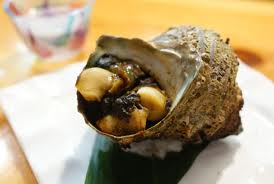Sazae sashimi