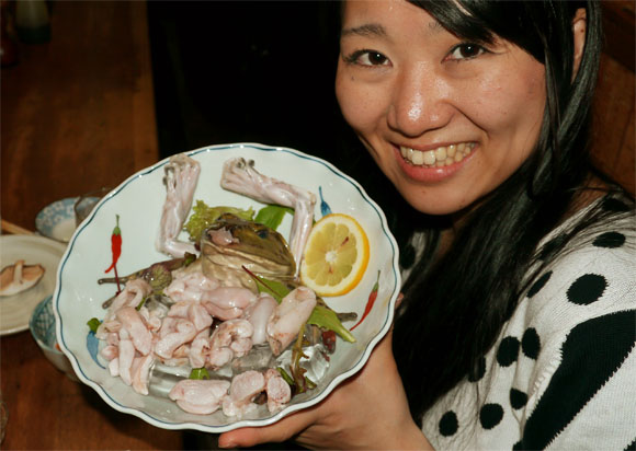 Sashimi di rana