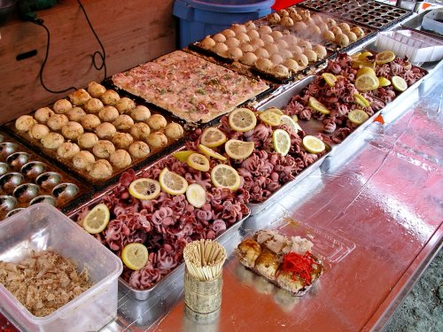 bancone di takoyaki