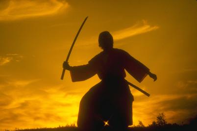 samurai al tramonto