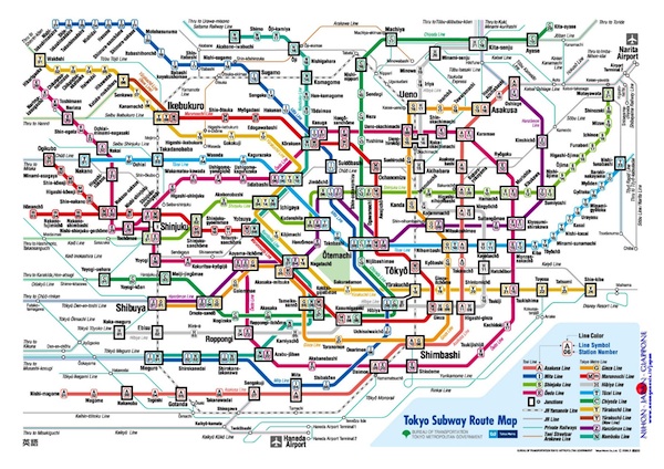 Mappa Metropolitana Tokyo