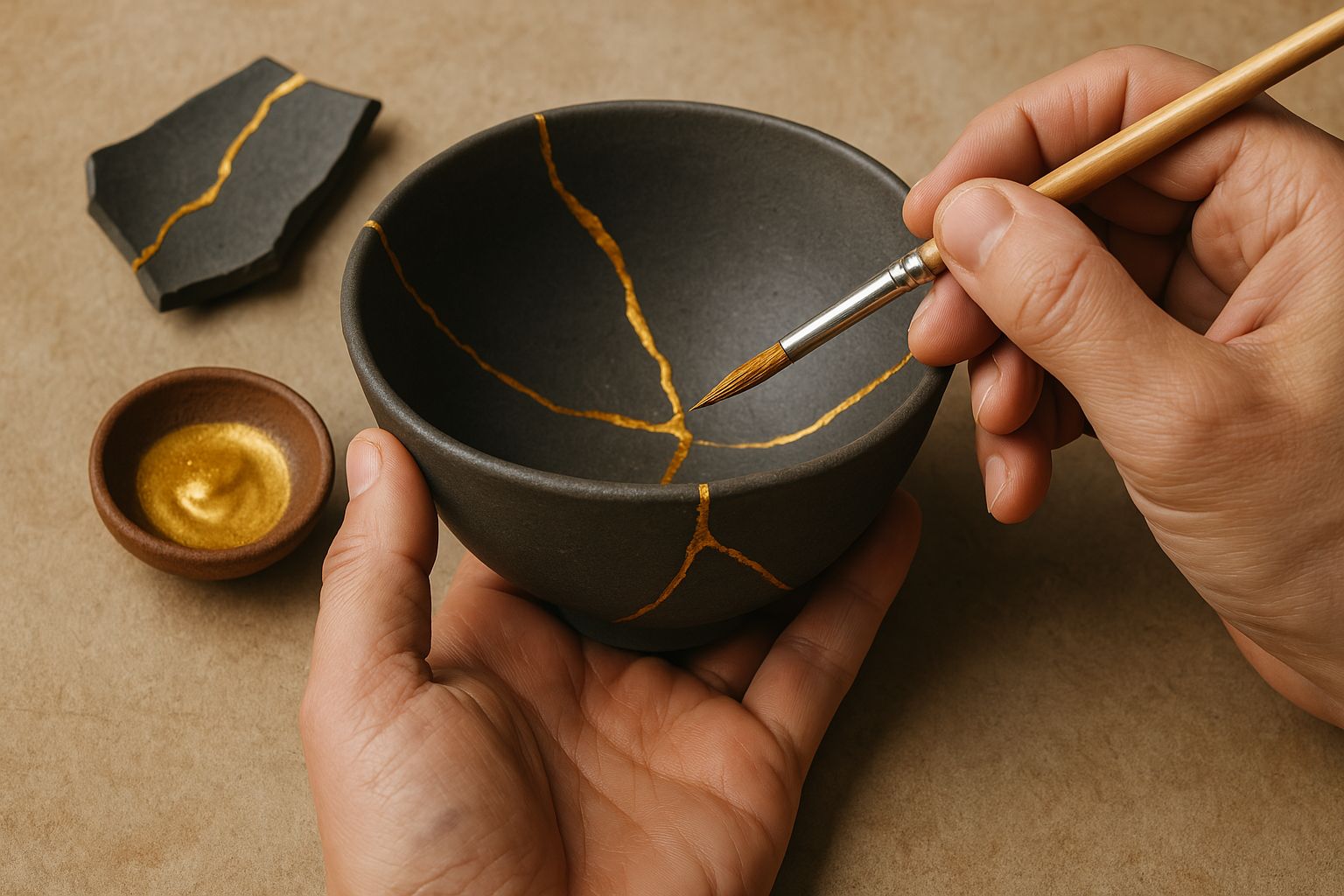 Kintsugi riparare con l'oro