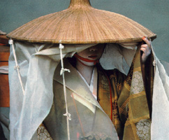 Geisha with big hat